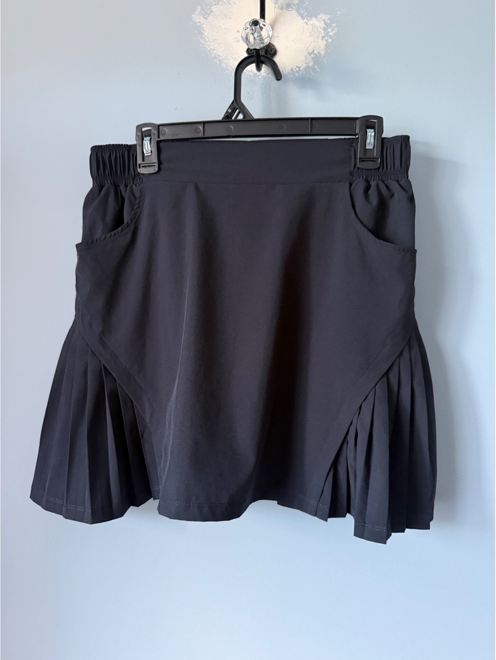 Mondetta Outdoor Project Black Pleated Athletic Skort with Inner Shorts, Size M